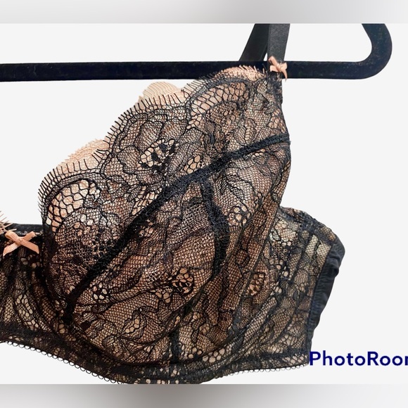 🔥NEW🔥 B.Tempt'd B.Sultry Bra Black Peach Underwired Non-Padded Balcony 36DD - Picture 6 of 7